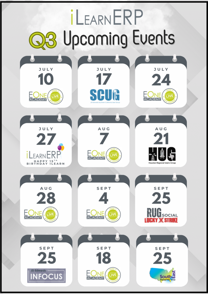 ilearnerp upcoming events calendar